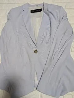 ZARA 　BASIC　 テーラードジャケット 　ライトブルー　 M