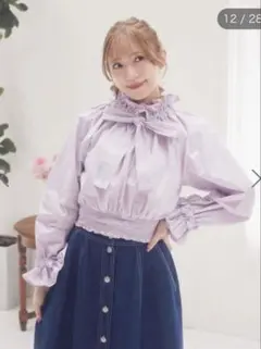 MI☆☆！最終値下げ‼︎マイストラーダ シャーリングオフショルブラウス Mystrada（マイストラーダ）の「オフショルシャーリングブラウス