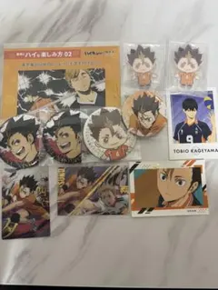 ハイキュー 極楽湯 ウエハース 缶バッジ アクスタ セガラッキーくじ 西谷 影山