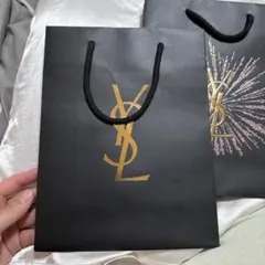 YSL ショップ袋 黒 ロゴ入り