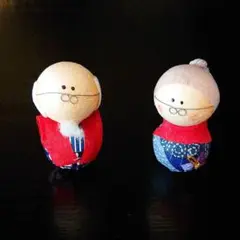 老夫婦の置物