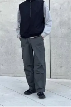 MODE SPACE Washed Straight Cargo Pants