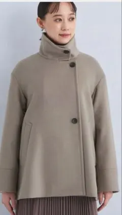 SENTDALE WOOL スタンドカラー ミドル コート