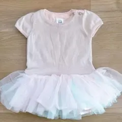 【美品】Baby GAP 60cm チュチュ付きワンピース 3-6ヶ月ピンク