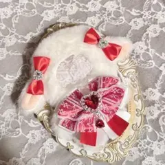 ぬい服 着ぐるみ にじぱぺっと ちびぐるみ 10cm ひつじ耳 赤