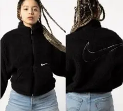 NIKE ナイキ ショート丈ボアジャケット レディース ブラック　Lサイズ