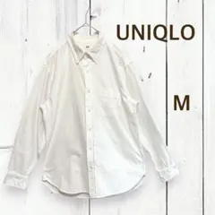 ユニクロ/オックスフォードシャツ/長袖シャツ/ボタンダウン/コットンシャツ/白