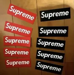 Supreme 赤 黒ステッカー 10枚セット