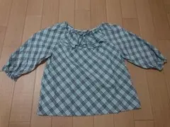 BURBERRY　110A　長袖チェックのブラウス　カットソー