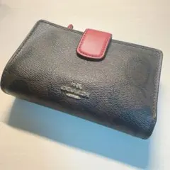 COACH 二つ折り財布 ピンク/ブラウン