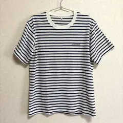 mont-bell Tシャツ ストライプ ブルー ホワイト Sサイズのサムネイル