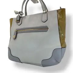 美品 COACH トートバッグ オールレザー マルチカラー 大容量 25057