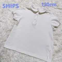 SHIPS KIDS 鹿の子 ショール ポロシャツ ホワイト 白