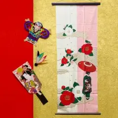 2026年冬新柄 濱文様 絵手ぬぐい 椿舞妓 冬 ツバキ 京都 手拭い てぬぐい