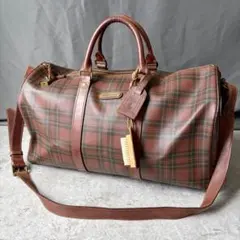 希少 ポロラルフローレン ボストンバッグ タータンチェック 2way ブラウン
