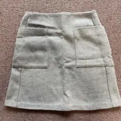 GU ライトグレー ポケット付き タイトスカート S