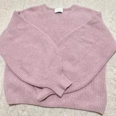 UNITED ARROWS ピンク フォックス　ウール　リブニット　美品