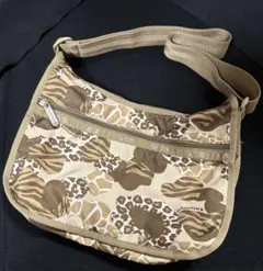 レスポートサック デラックスエブリデイバッグ ショルダーバッグ カーキ 豹柄