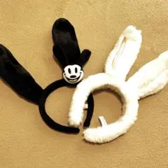 ディズニー カチューシャ２個セット　オズワルド・イースターのうさぎ