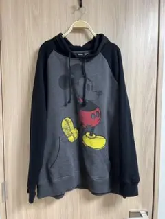 Disney ミッキー フェードプリント 古着 パーカー