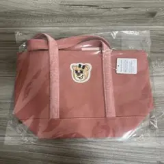 LOVERARY オールドテディガール ワッペントートバッグ L ピンク