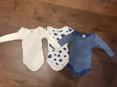 ベビー肌着3点セット（ハート・水玉）
