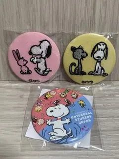 【新品未開封】PEANUTS 70th 記念 刺繍缶バッジ スヌーピー& USJ