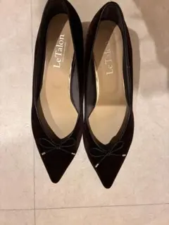 ルタロン　スエード　パンプス　ブラウン