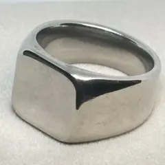 STAINLESS STEEL ハーフスクエアリング 艶消し仕上げ 指輪 - メルカリ