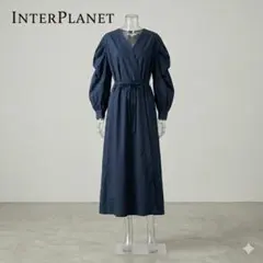 INTER PLANET カシュクール パフスリーブ ワンピース Mのサムネイル