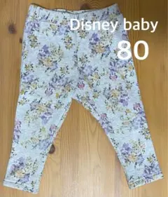 【キズあり】Disney baby ミニー 花柄 パンツ 裏起毛 80