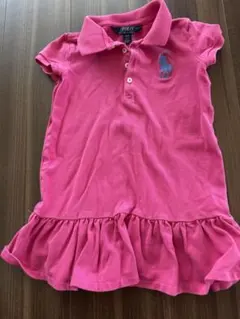 ポロ ラルフ・ローレン フリルポロドレス 4T ピンク