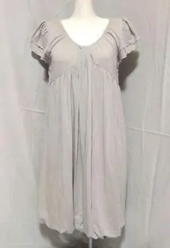 COMME CA ISM ベージュ 半袖チュニック M ミニワンピース 訳あり