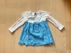 アナ雪　エルサ　長袖ワンピース 110cm 裏起毛