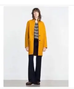 ZARA BASIC マスタードロングコートのサムネイル