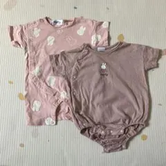 miffy ミッフィー ロンパース 2点セット　80