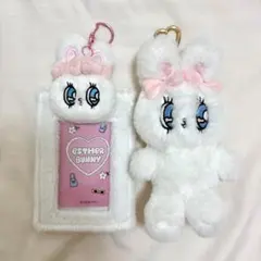 エスターバニー ホワイト トレカケース ぬいぐるみ キーホルダー マスコット
