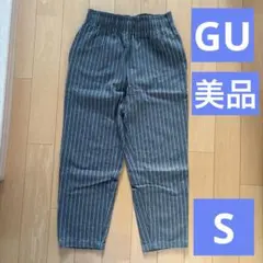 GU ストライプ柄 シェフパンツ 160