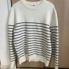 UNIQLO ウォッシャブルミラノリブクルーネックセーター　ホワイト　Mサイズ