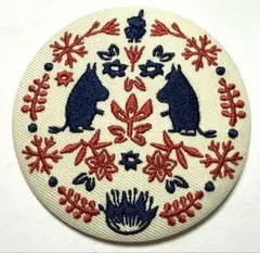 ムーミン　刺繍　缶バッジのサムネイル