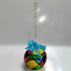 ビードロ ポッペン ガラス細工 カラフル 箱付き 高さ約19cm