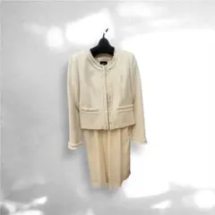 入学式　アイボリー ツイード セレモニースーツ