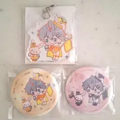 カラフルピーチ　缶バッジ　キーホルダー　ヒロ　サンリオ