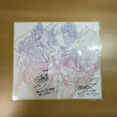 ソードアート・オンライン キャスト複製サイン入り色紙風ポートレート