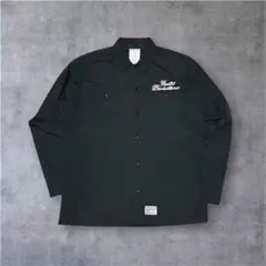 COOTIE ワークシャツ 刺繍ロゴ 日本製 ブラック Lのサムネイル