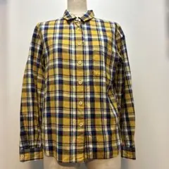 MHL. チェック柄コットン長袖シャツ