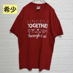 希少 LINCOLN TOGETHER コロナ禍 メモリアル Tシャツ 赤 M