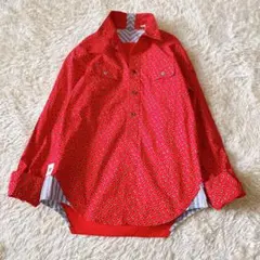 ポールスミス レッドイヤー 小紋柄 プルオーバー長袖シャツ 総柄 赤