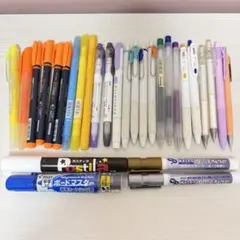 筆記具 まとめ売り 中古マーカー ボールペン シャーペン 計29本セットのサムネイル