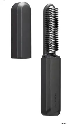 コイズミ ヘアアイロン 前髪アイロン USB充電式 キャップ付 ブラック